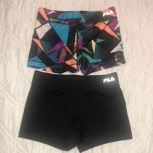 Fila Workout/Bike Shorts- 2 pairs